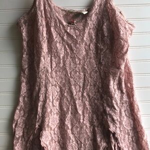 Lane Bryant Intimates  Y2K  pink floral lace  night gown  in size 14/16.